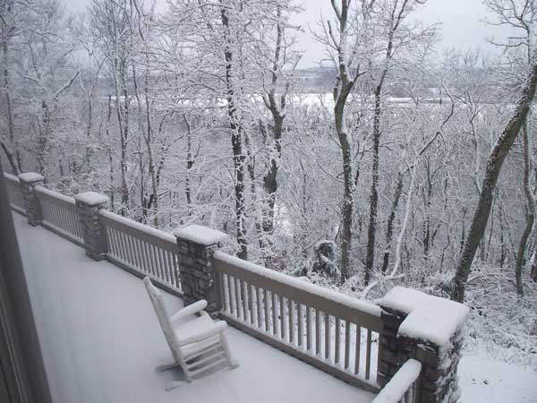 The Hiding Place Winter Scene